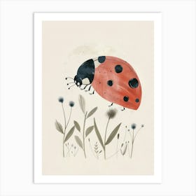 Charming Nursery Kids Animals Ladybug 4 Art Print