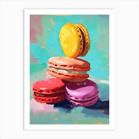 Macaroons Oil Painting 1 Art Print