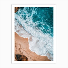 Beach Sand And Waves Art Print