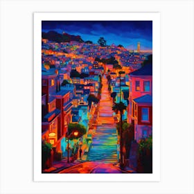 San Francisco At Night Art Print