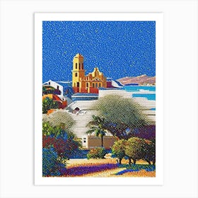 Oxnard, City Us  Pointillism Art Print