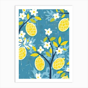 Lemons Illustration 5 Art Print