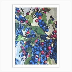 Blackcurrant Classic 3 Fruit Art Print