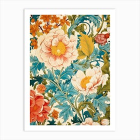 Floral Wallpaper 128 Art Print