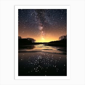 Night Sky Over Water 8 Art Print