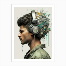 Dj brain Art Print