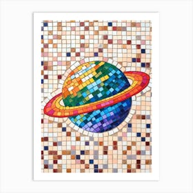 Saturn Mosaic Art Print