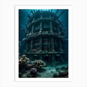 Underwater Building -Reimagined Art Print