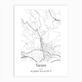 Tarare,France Minimalist Map Art Print