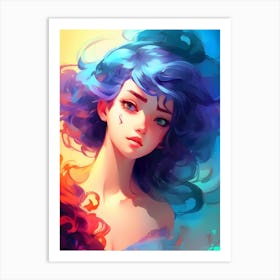 Anime Girl-Reimagined Art Print