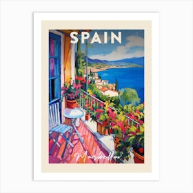 Marbella Spain 2 Fauvist Painting Travel Poster Art Print