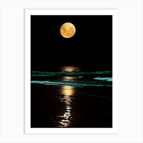 Full Moon Over The Ocean 18 Art Print