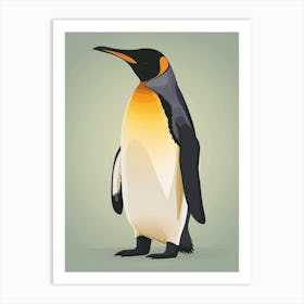 Emperor Penguin Zavodovski Island Minimalist Illustration 1 Art Print