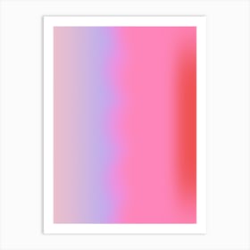 Pink Glow Gradient Aura Art Print