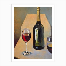 Sauvignon Blanc Oil Painting Cocktail Poster Art Print