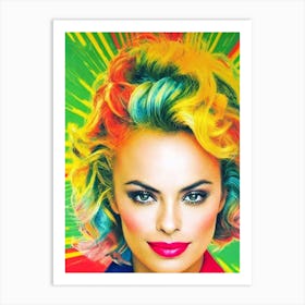 Bérénice Bejo Colourful Pop Movies Art Movies Art Print