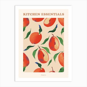 Peach Pattern Illustration Poster 3 Art Print