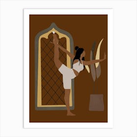 Woman In Yoga Pose Art Print