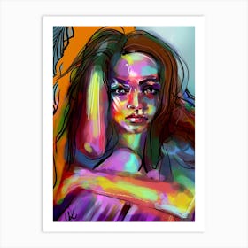 Colourful Abstract Woman Art Print