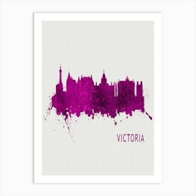 Victoria Canada City Purple Art Print