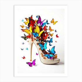 Butterfly Shoe Art Print