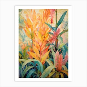 Tropical Plant Painting Zz Plant 7 Art Print