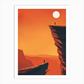 Sunset On The Cliffs Art Print