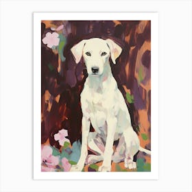A Whippet Dog Painting, Impressionist 3 Art Print