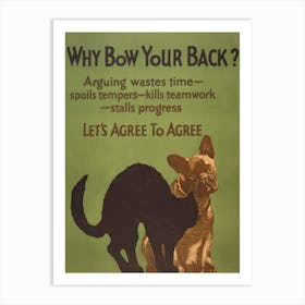 Like Cats And Dogs Vintage Poster Art Print
