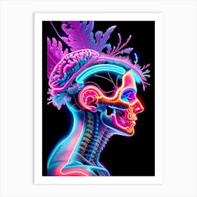 Neon Skull 34 Art Print