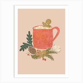 Gingerbread Mug Art Print