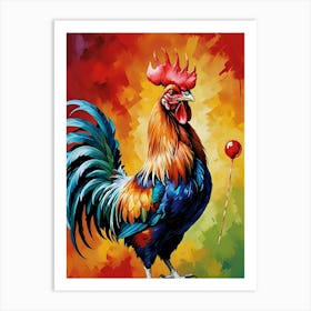 Rooster Painting 1 Art Print