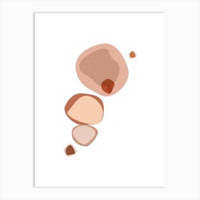 Abstract Ascending Shapes In Brown Art Print