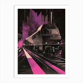 Train On The Tracks Art Print