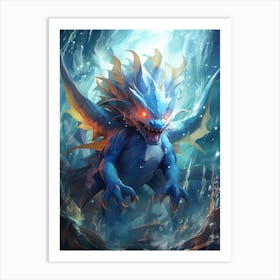 Blue Dragon Art Print