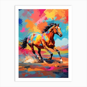 Vivid Wild Horse Art Print