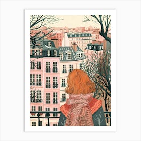 Woman in Paris 2 Art Print