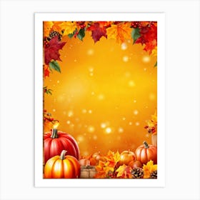 Autumn Sale Banner Vibrant Oranges Deep Reds And Warm Golds Spotlight Festive Design Leaves Gent (2) Art Print