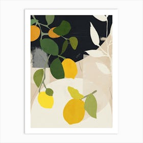 Lemon Abstract Art Art Print