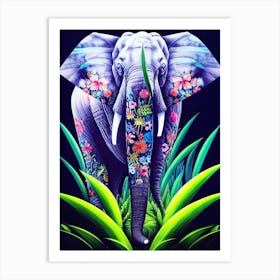 Colorful Elephant Art Print