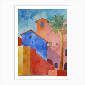 California Watercolor Painting Art Print