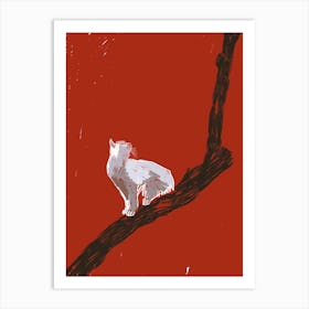 The cat Art Print