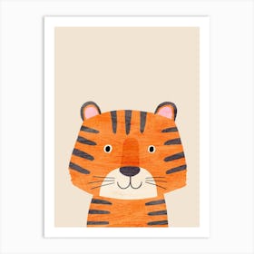 Tiger Cream Art Print