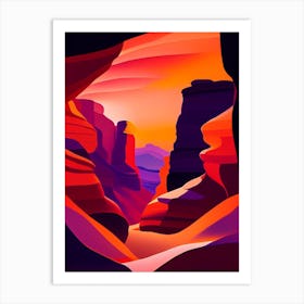 The Antelope Canyon Abstract Sunset Art Print