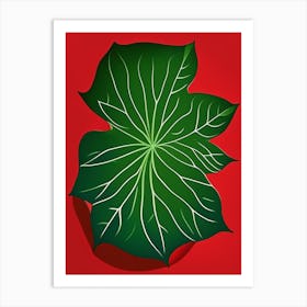 Strawberry Leaf Vibrant Inspired Art Print