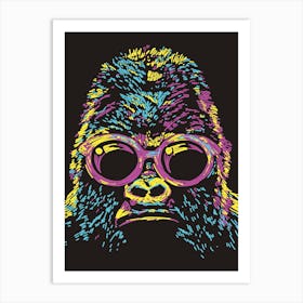 Gorilla In Glasses Pop Art Print