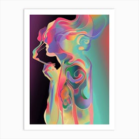 Supernatural, woman smoking, "Illuminated Redux" Art Print