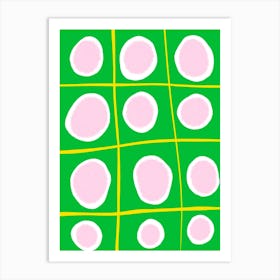 Grid of circles Art Print