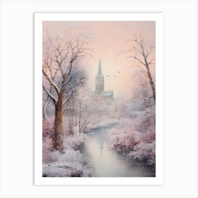 Dreamy Winter Painting Stratford Upon Avon United Kingdom 4 Art Print