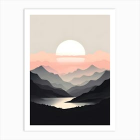 Sunset In The Mountains 24 Art Print